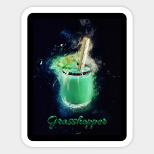 Grasshopper Cocktail Drink Happy Hour Party Sticker